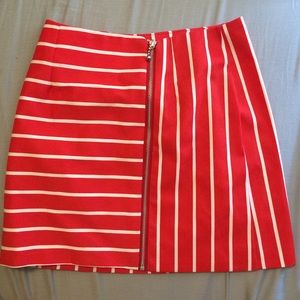 The Ragged Priest striped red skirt
